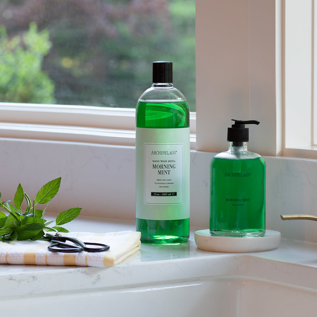 Morning Mint Glass Hand Wash