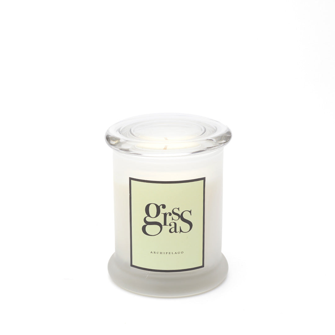 Grass Frosted Jar Candle