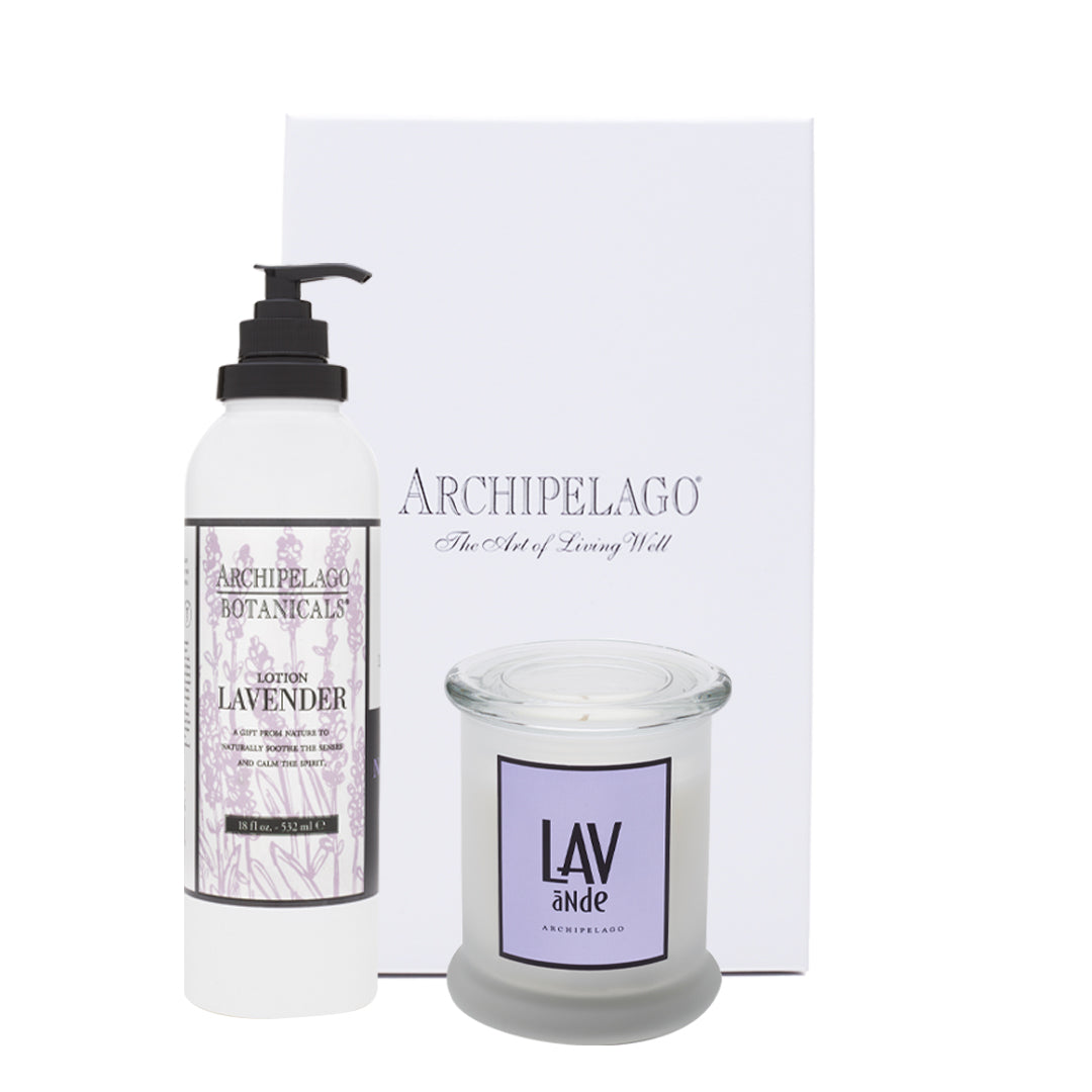 Lavender Lotion and Jar Candle Gift Set