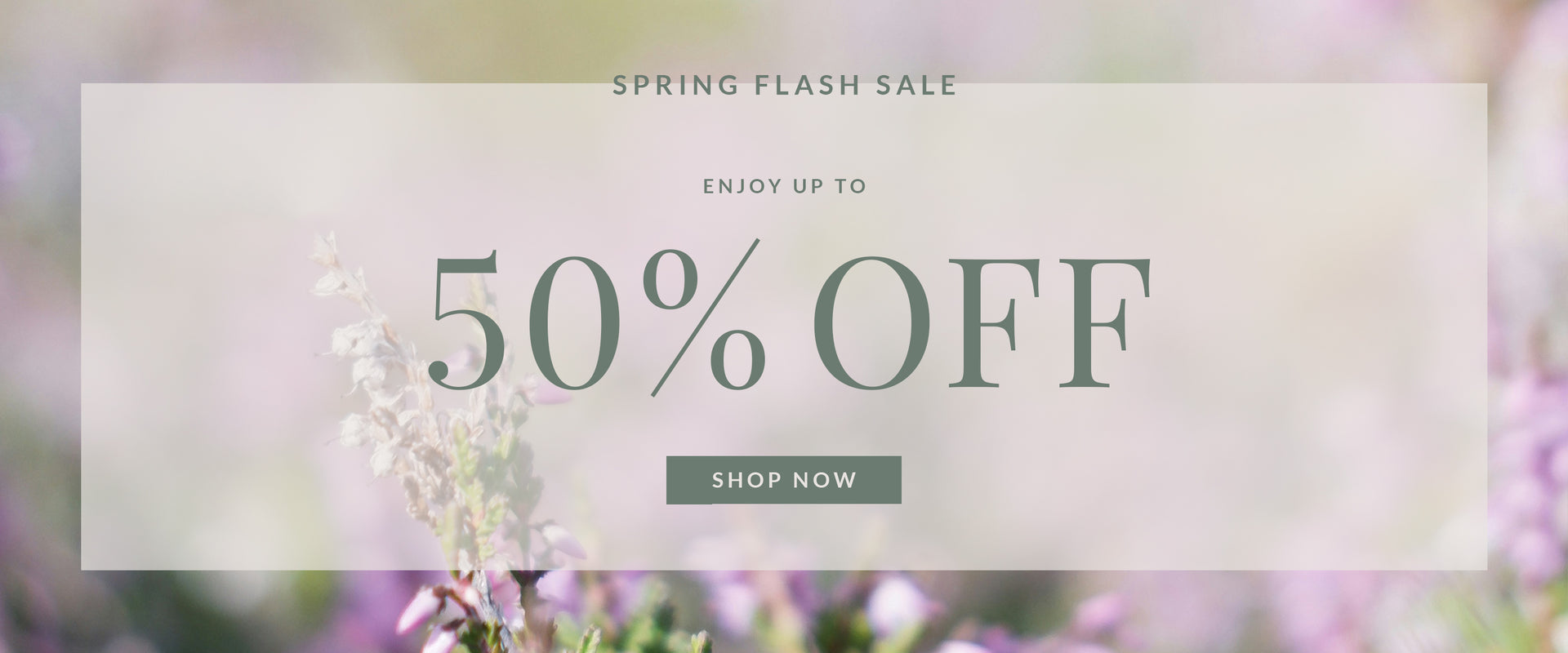 Spring Flash Sale - Up to 50% off