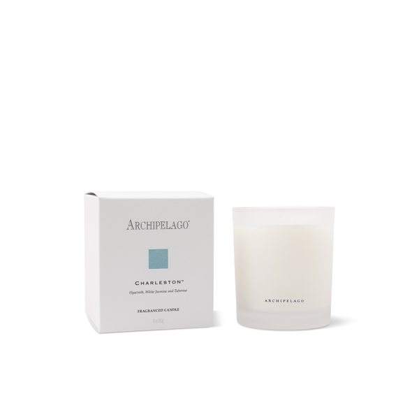 Archipelago Charleston candle and packaging on a white background