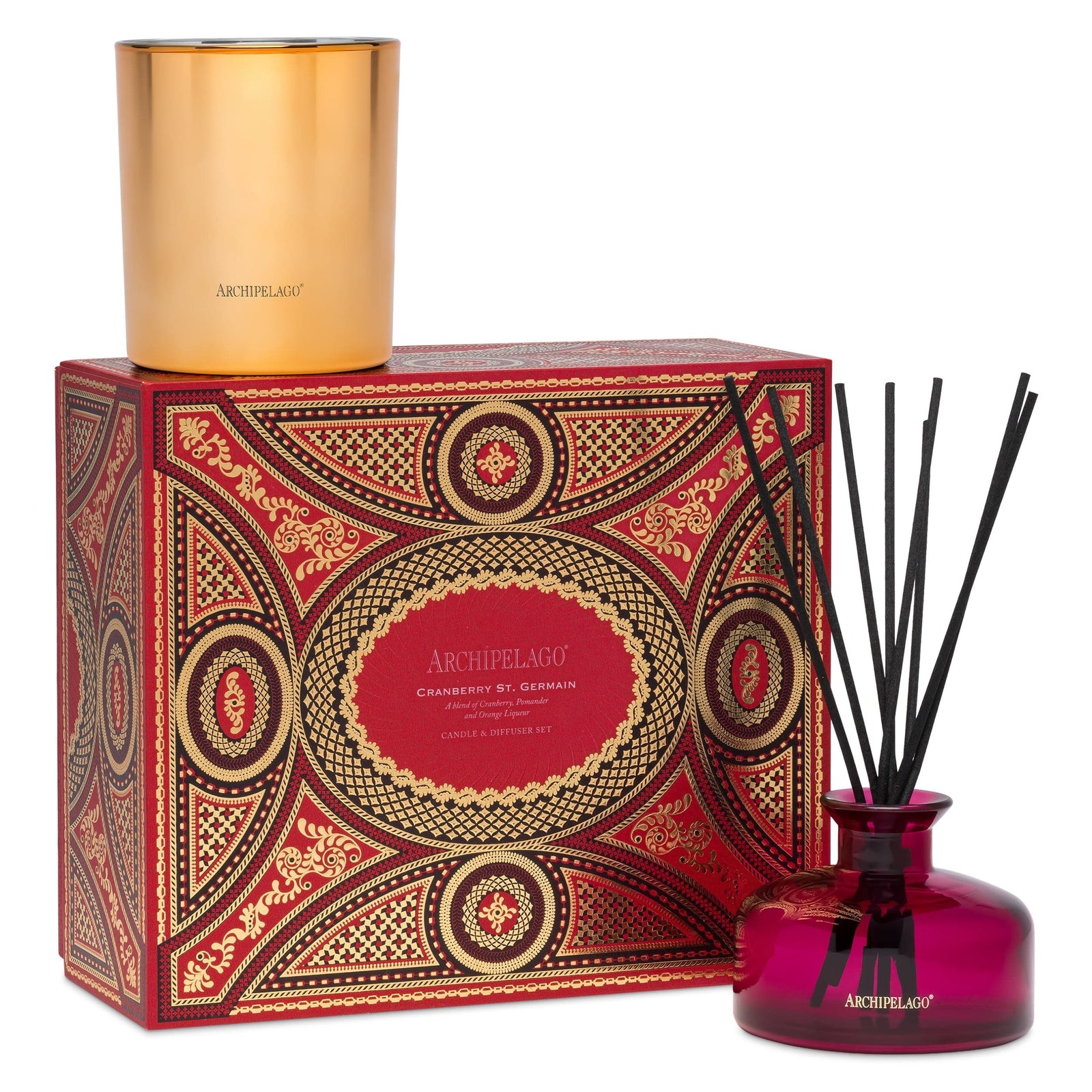 Cranberry St. Germain Candle & Diffuser Gift Set1
