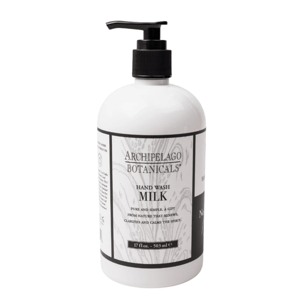 Archipelago Botanicals Milk Hand Wash bottle on a white background