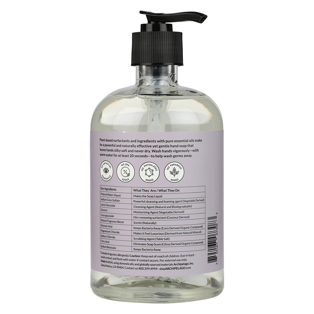 Plant-Based Lavender Hand Wash Label