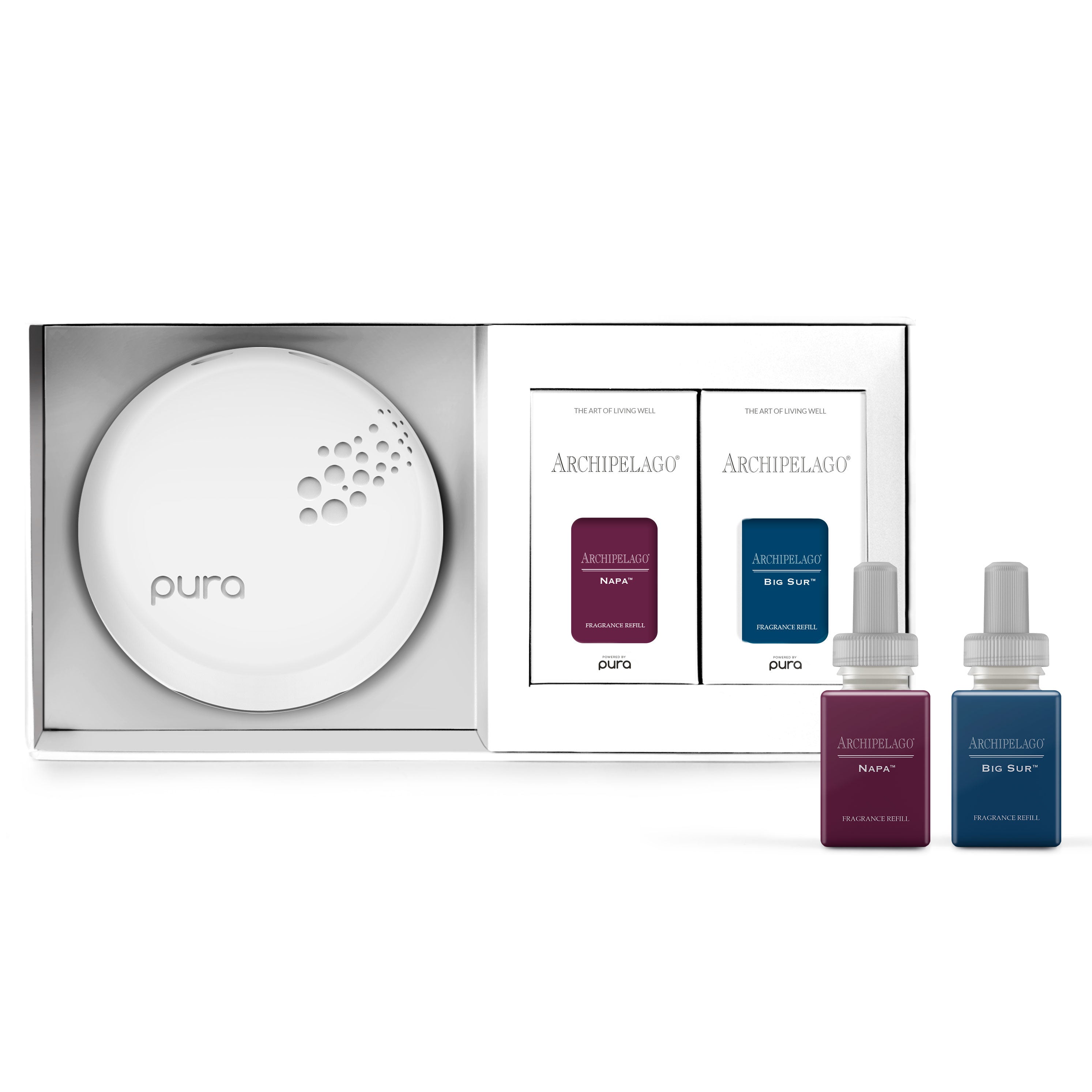Pura Smart Home Fragrance Plug In Diffuser W/ 2 Fragrances New